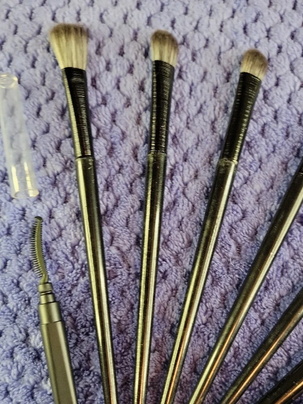 NWOT Makeup Brush Travel Set With Black Case